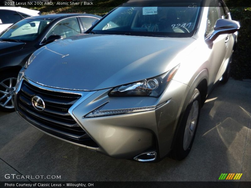 Atomic Silver / Black 2017 Lexus NX 200t AWD