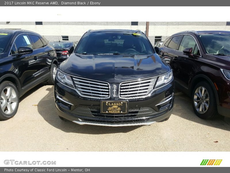 Diamond Black / Ebony 2017 Lincoln MKC Reserve AWD