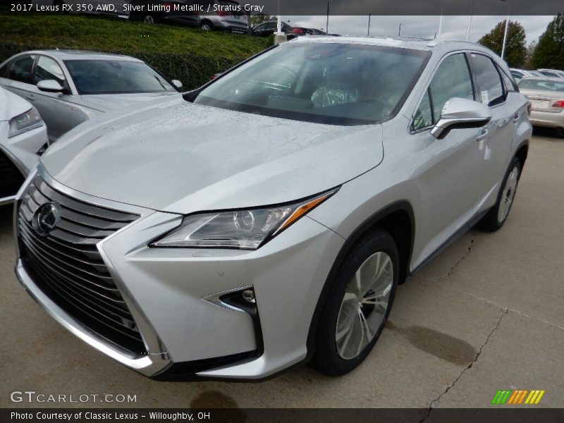 Silver Lining Metallic / Stratus Gray 2017 Lexus RX 350 AWD