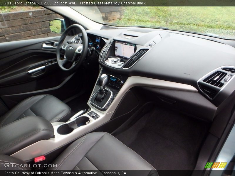 Frosted Glass Metallic / Charcoal Black 2013 Ford Escape SEL 2.0L EcoBoost 4WD