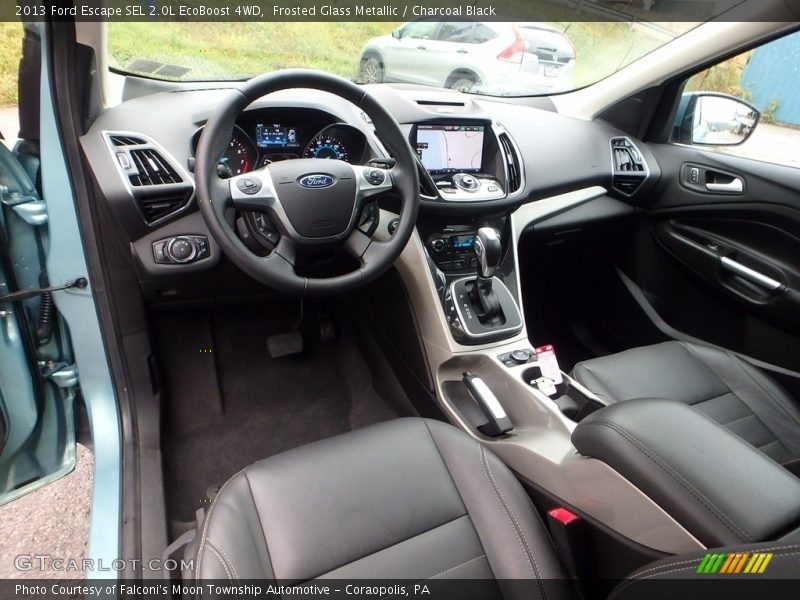 Frosted Glass Metallic / Charcoal Black 2013 Ford Escape SEL 2.0L EcoBoost 4WD