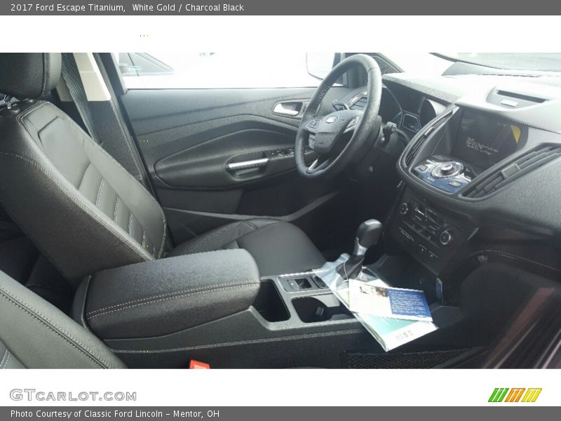 White Gold / Charcoal Black 2017 Ford Escape Titanium