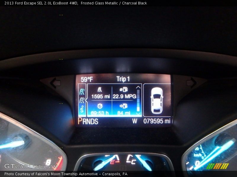 Frosted Glass Metallic / Charcoal Black 2013 Ford Escape SEL 2.0L EcoBoost 4WD