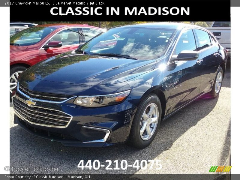 Blue Velvet Metallic / Jet Black 2017 Chevrolet Malibu LS