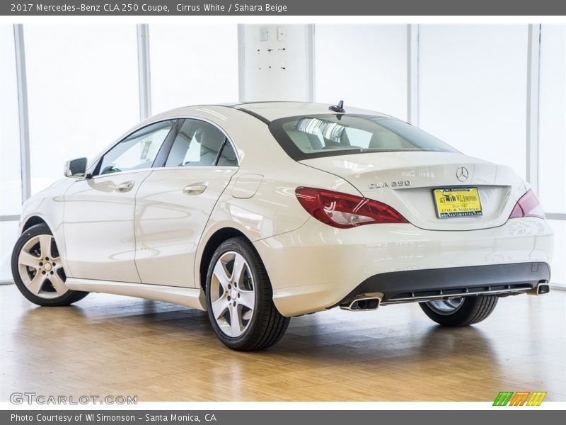 Cirrus White / Sahara Beige 2017 Mercedes-Benz CLA 250 Coupe