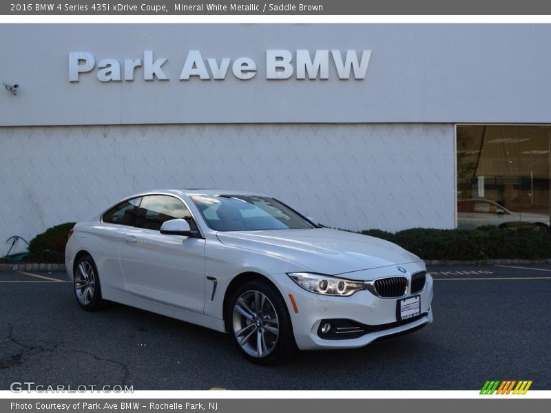 Mineral White Metallic / Saddle Brown 2016 BMW 4 Series 435i xDrive Coupe