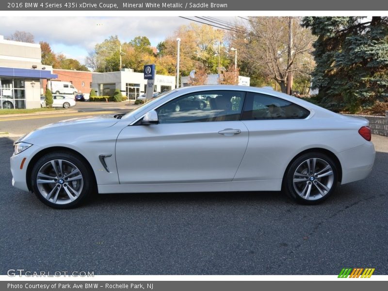 Mineral White Metallic / Saddle Brown 2016 BMW 4 Series 435i xDrive Coupe