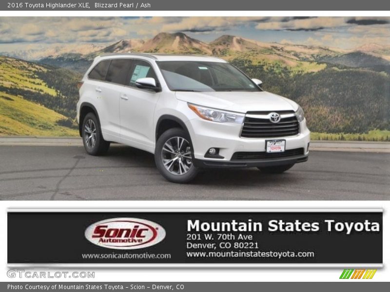 Blizzard Pearl / Ash 2016 Toyota Highlander XLE