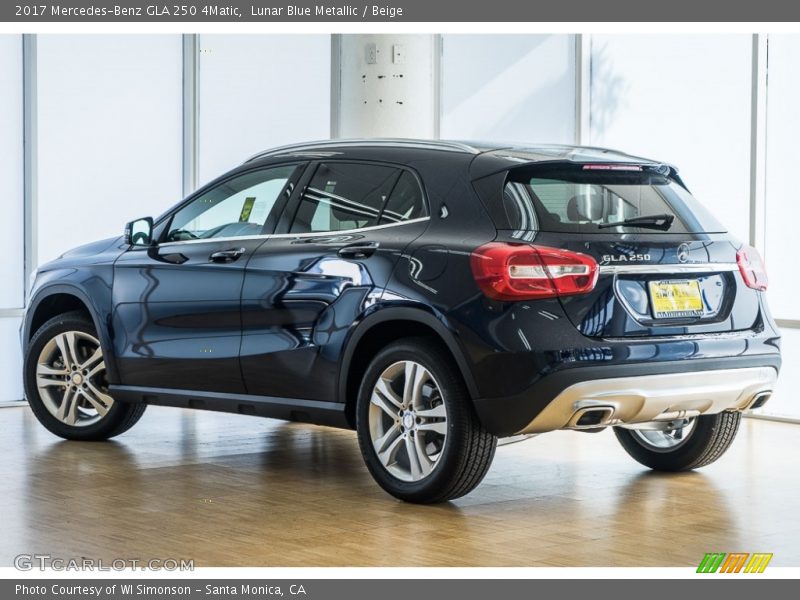 Lunar Blue Metallic / Beige 2017 Mercedes-Benz GLA 250 4Matic