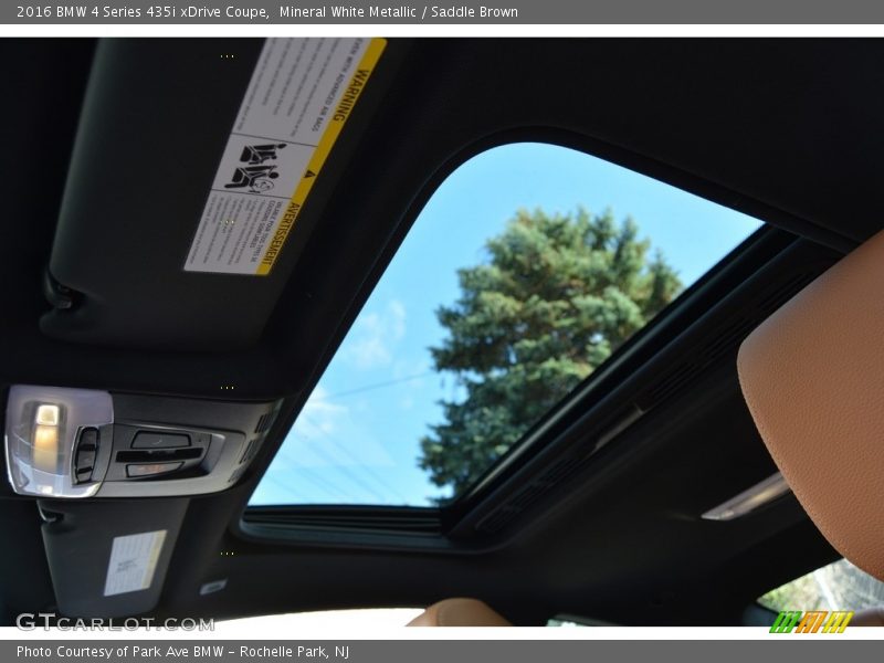 Mineral White Metallic / Saddle Brown 2016 BMW 4 Series 435i xDrive Coupe