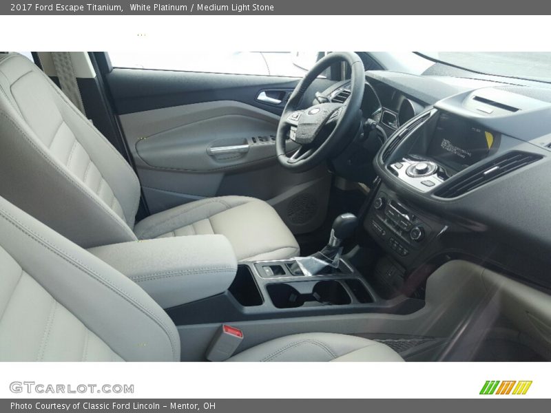 White Platinum / Medium Light Stone 2017 Ford Escape Titanium