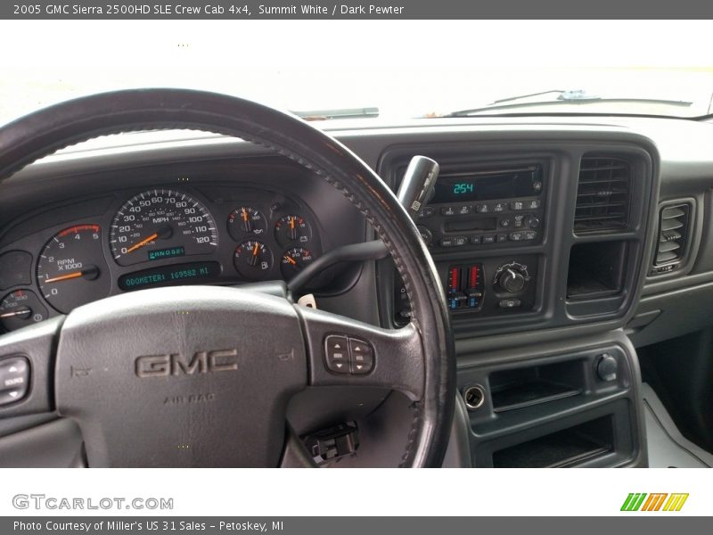 Summit White / Dark Pewter 2005 GMC Sierra 2500HD SLE Crew Cab 4x4