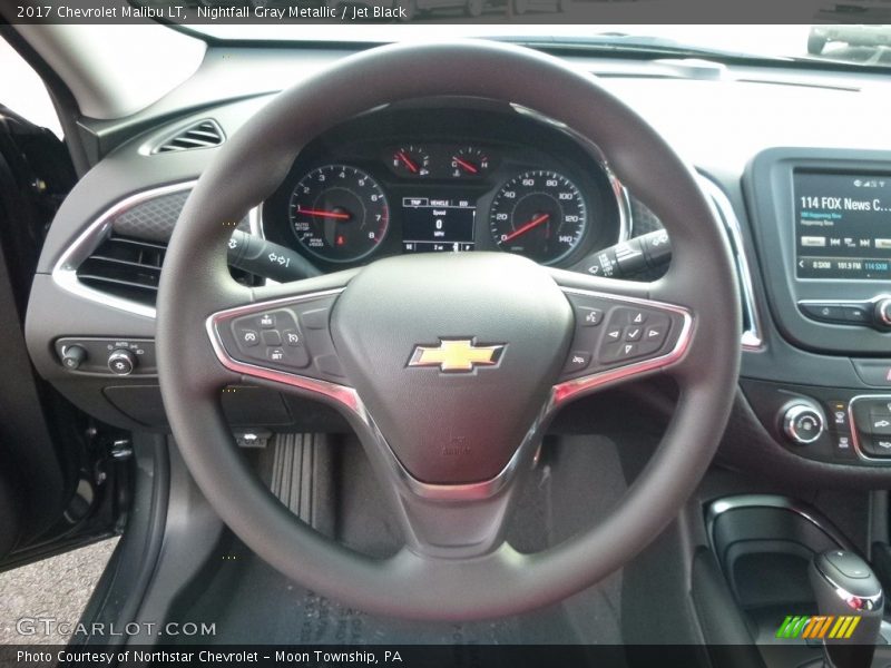 Nightfall Gray Metallic / Jet Black 2017 Chevrolet Malibu LT