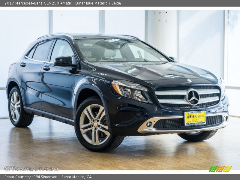 Lunar Blue Metallic / Beige 2017 Mercedes-Benz GLA 250 4Matic