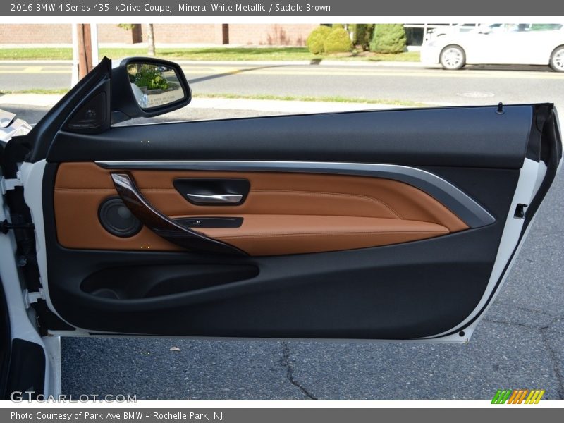 Mineral White Metallic / Saddle Brown 2016 BMW 4 Series 435i xDrive Coupe