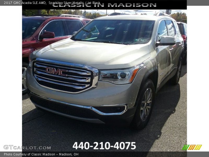 Sparkling Silver Metallic / Jet Black 2017 GMC Acadia SLE AWD
