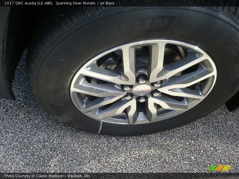Sparkling Silver Metallic / Jet Black 2017 GMC Acadia SLE AWD