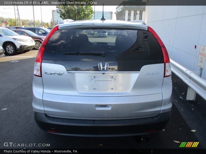 Alabaster Silver Metallic / Gray 2014 Honda CR-V EX-L AWD