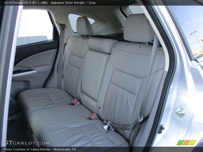 Alabaster Silver Metallic / Gray 2014 Honda CR-V EX-L AWD