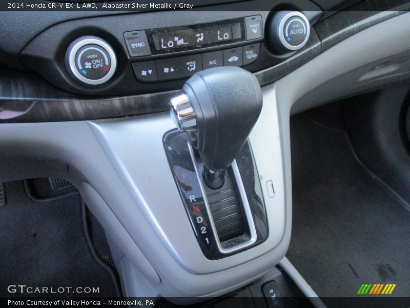 Alabaster Silver Metallic / Gray 2014 Honda CR-V EX-L AWD