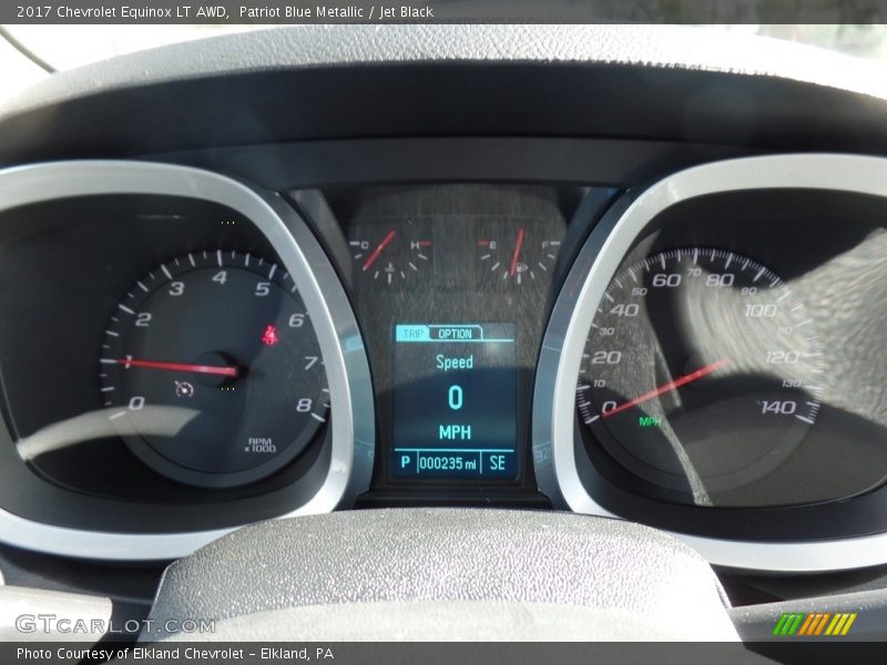 Patriot Blue Metallic / Jet Black 2017 Chevrolet Equinox LT AWD