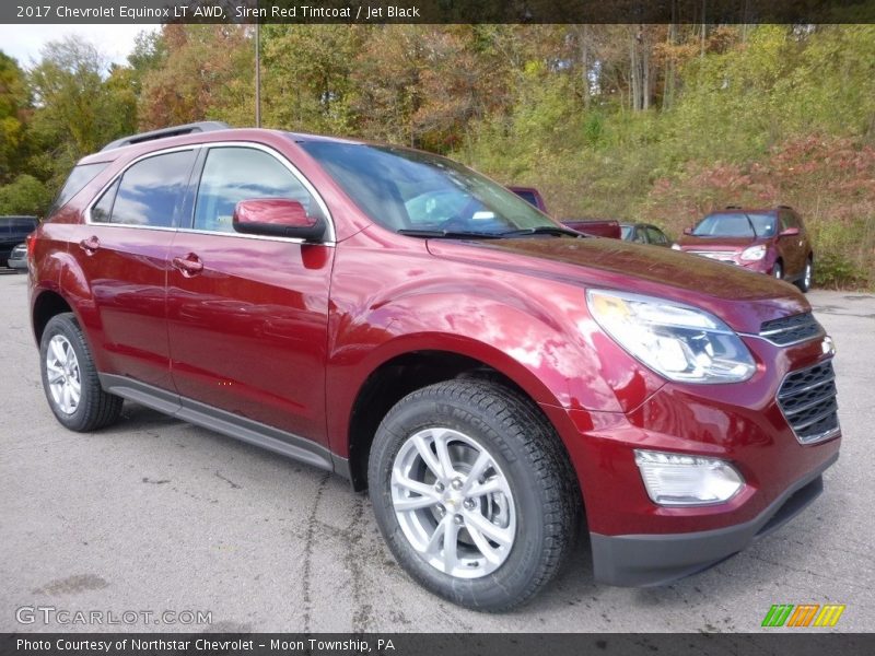 Siren Red Tintcoat / Jet Black 2017 Chevrolet Equinox LT AWD