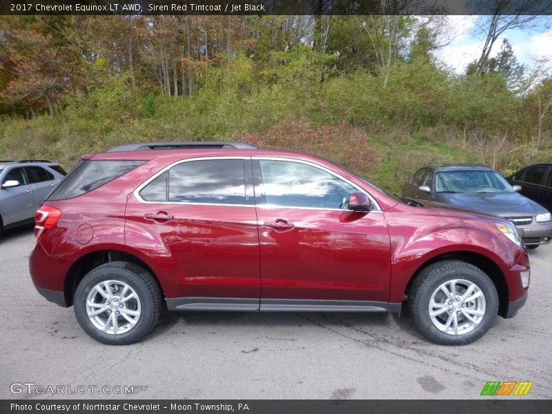 Siren Red Tintcoat / Jet Black 2017 Chevrolet Equinox LT AWD