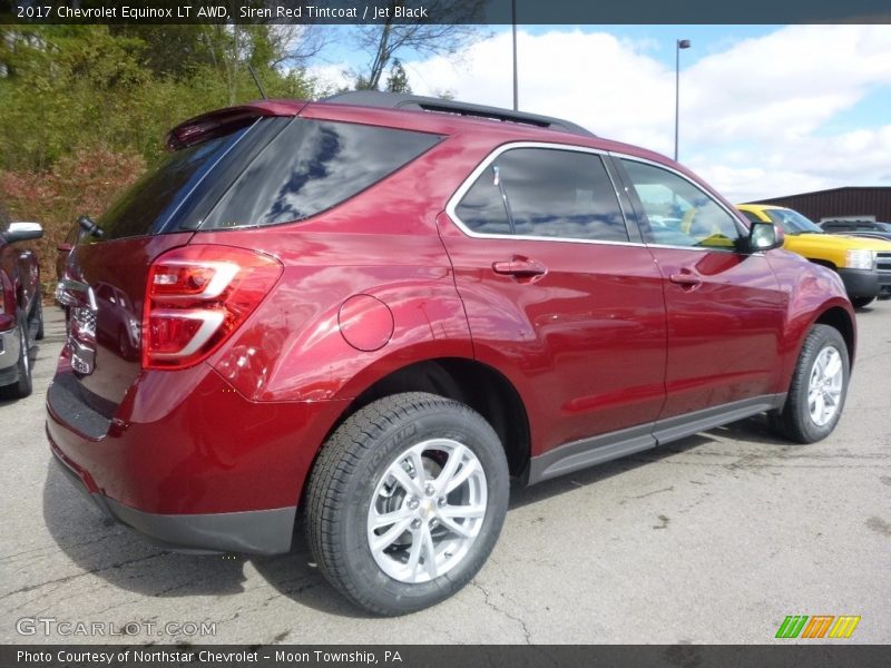 Siren Red Tintcoat / Jet Black 2017 Chevrolet Equinox LT AWD