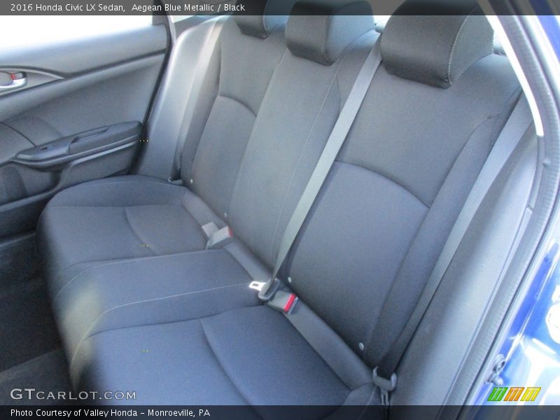 Aegean Blue Metallic / Black 2016 Honda Civic LX Sedan