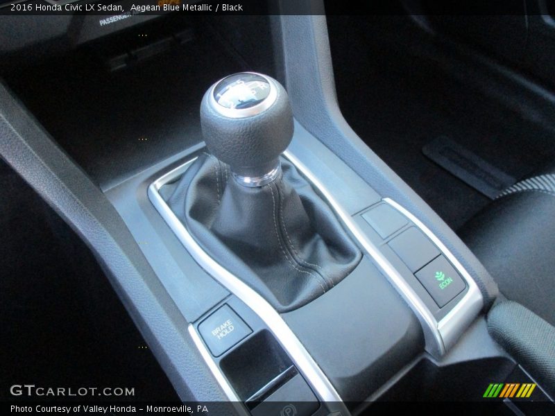Aegean Blue Metallic / Black 2016 Honda Civic LX Sedan