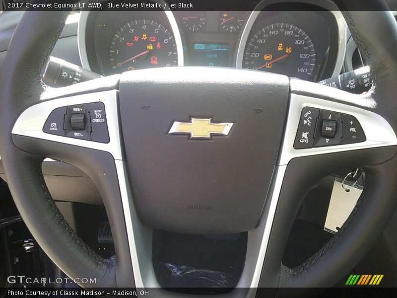 Blue Velvet Metallic / Jet Black 2017 Chevrolet Equinox LT AWD