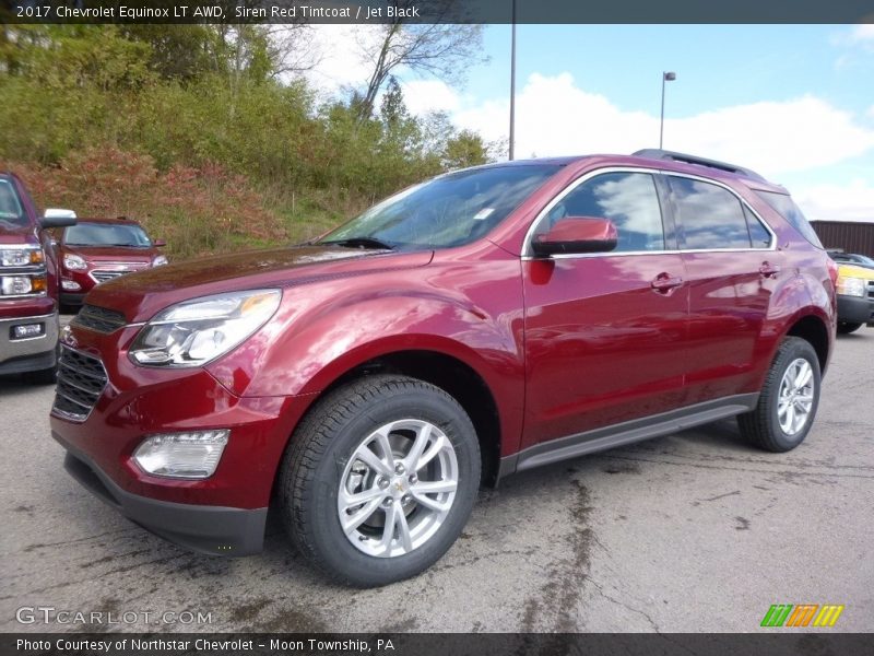 Siren Red Tintcoat / Jet Black 2017 Chevrolet Equinox LT AWD