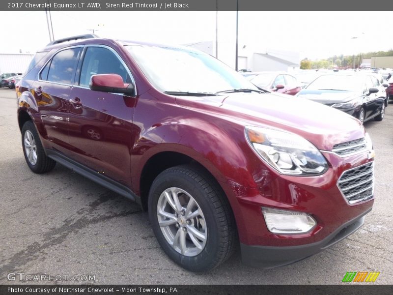 Siren Red Tintcoat / Jet Black 2017 Chevrolet Equinox LT AWD