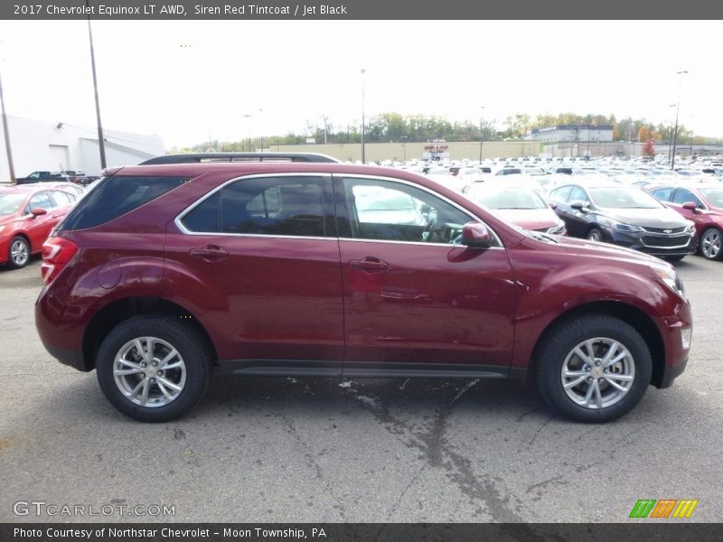 Siren Red Tintcoat / Jet Black 2017 Chevrolet Equinox LT AWD