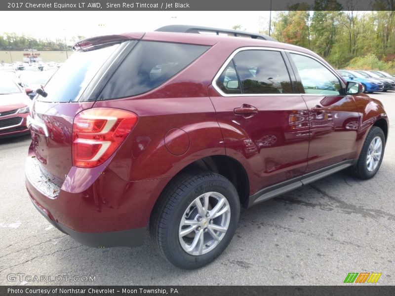 Siren Red Tintcoat / Jet Black 2017 Chevrolet Equinox LT AWD