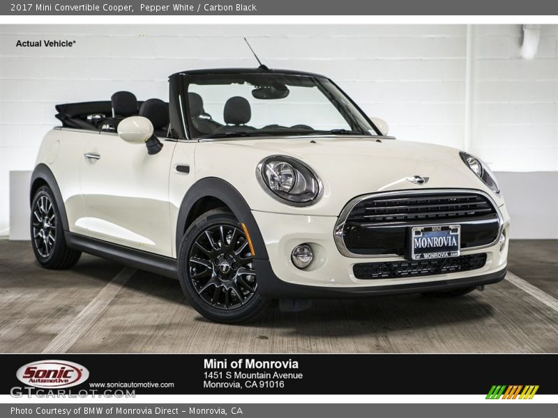 Pepper White / Carbon Black 2017 Mini Convertible Cooper