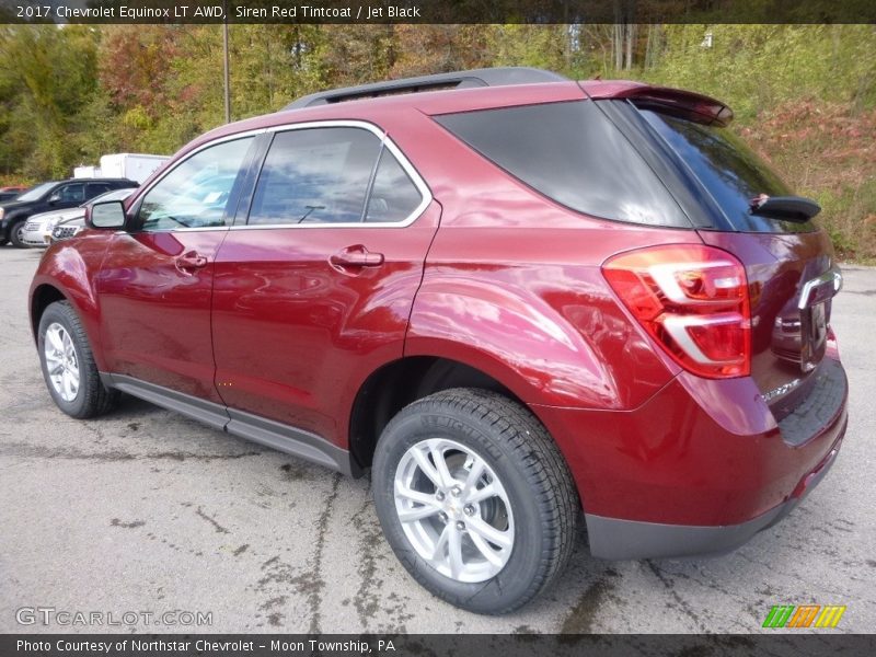 Siren Red Tintcoat / Jet Black 2017 Chevrolet Equinox LT AWD