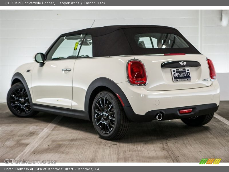 Pepper White / Carbon Black 2017 Mini Convertible Cooper
