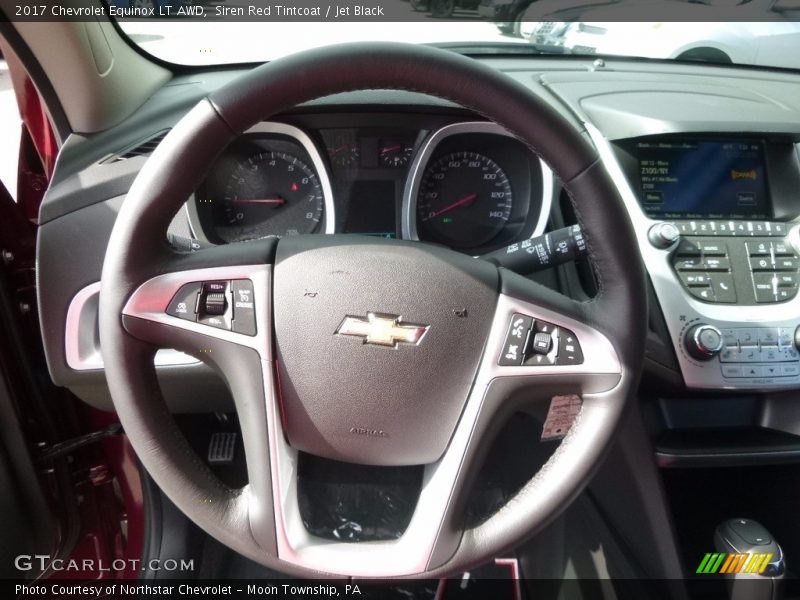Siren Red Tintcoat / Jet Black 2017 Chevrolet Equinox LT AWD