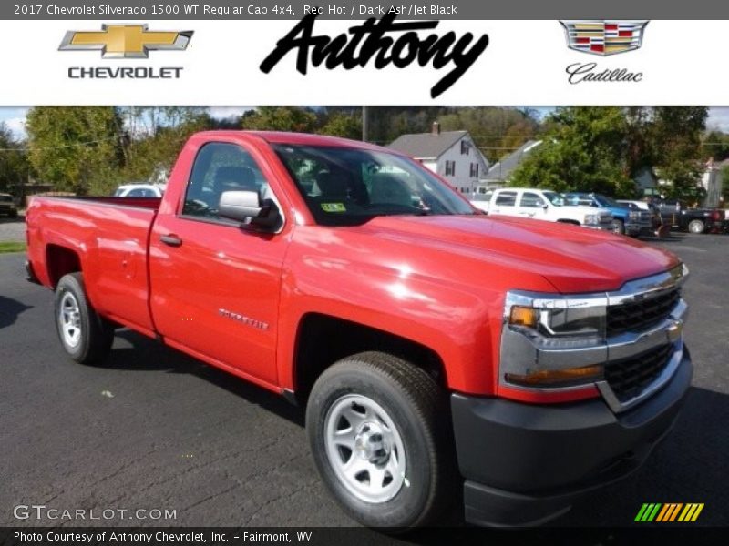 Red Hot / Dark Ash/Jet Black 2017 Chevrolet Silverado 1500 WT Regular Cab 4x4