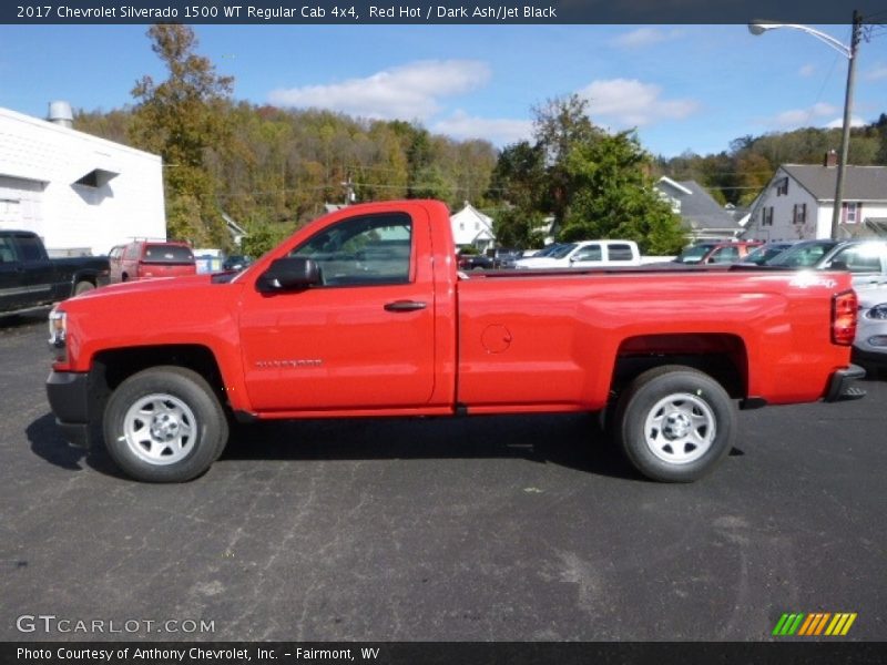 Red Hot / Dark Ash/Jet Black 2017 Chevrolet Silverado 1500 WT Regular Cab 4x4