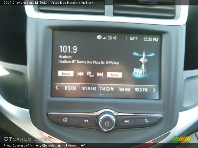 Arctic Blue Metallic / Jet Black 2017 Chevrolet Sonic LT Sedan