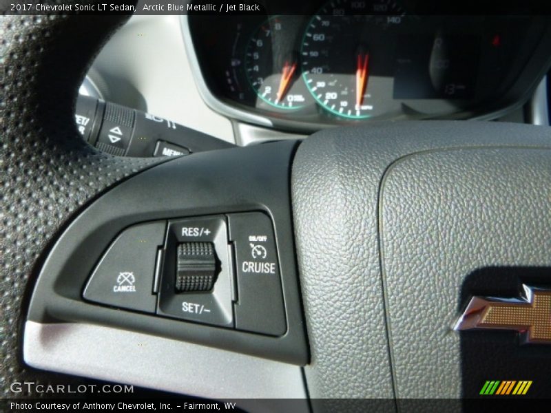 Arctic Blue Metallic / Jet Black 2017 Chevrolet Sonic LT Sedan