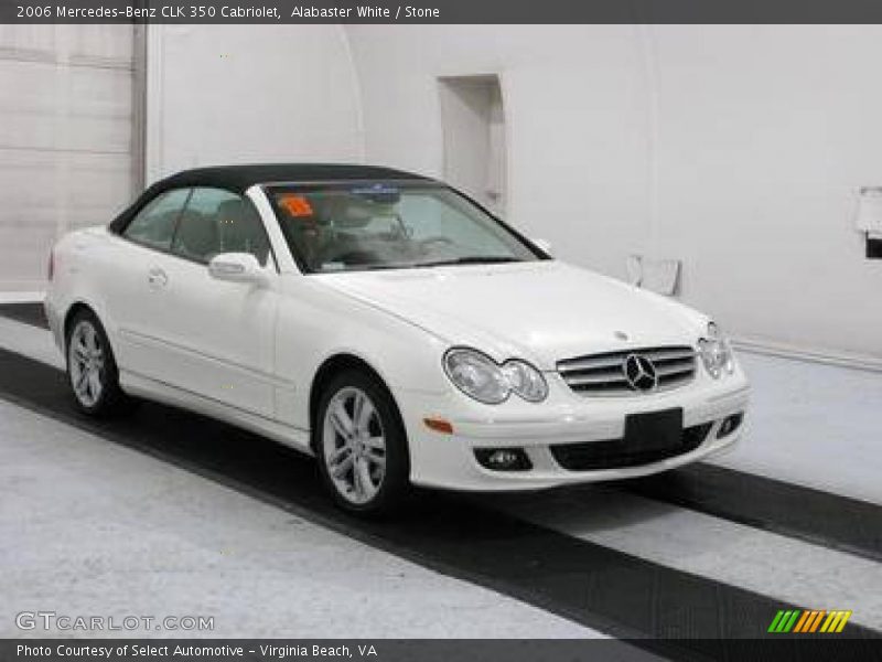 Alabaster White / Stone 2006 Mercedes-Benz CLK 350 Cabriolet
