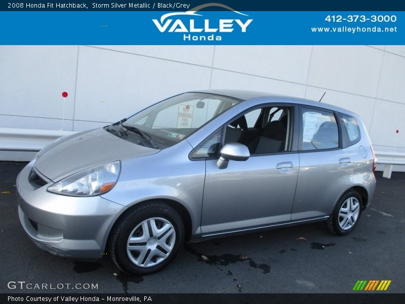Storm Silver Metallic / Black/Grey 2008 Honda Fit Hatchback