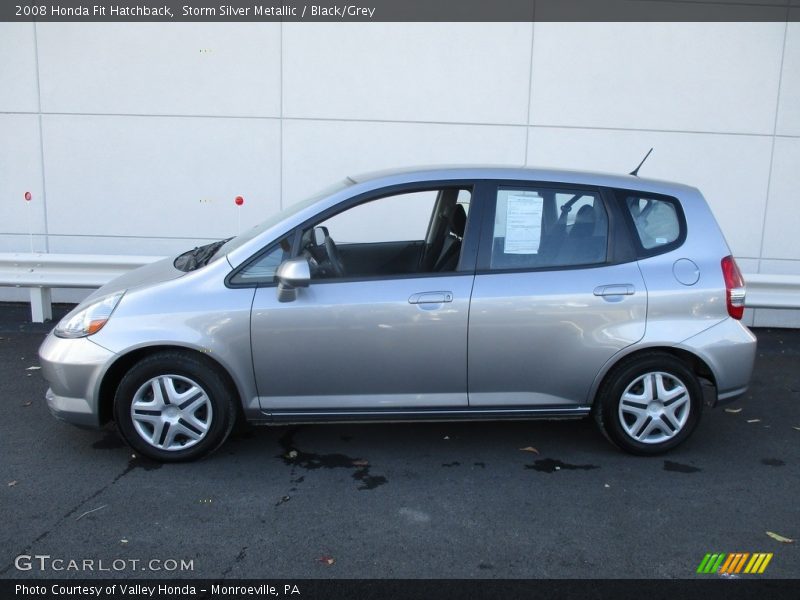 Storm Silver Metallic / Black/Grey 2008 Honda Fit Hatchback