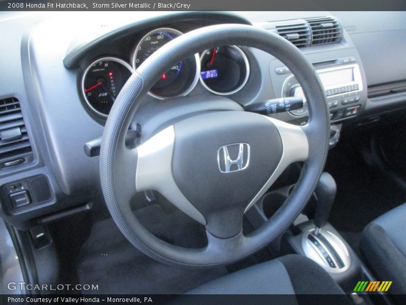 Storm Silver Metallic / Black/Grey 2008 Honda Fit Hatchback