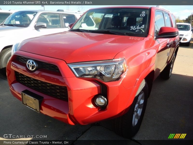 Barcelona Red Metallic / Black 2016 Toyota 4Runner SR5 4x4