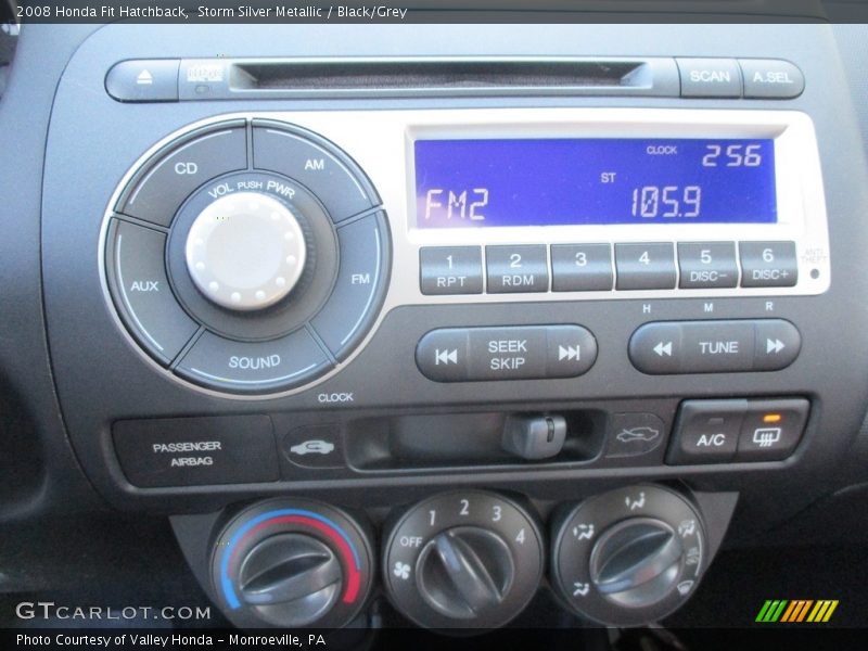 Storm Silver Metallic / Black/Grey 2008 Honda Fit Hatchback