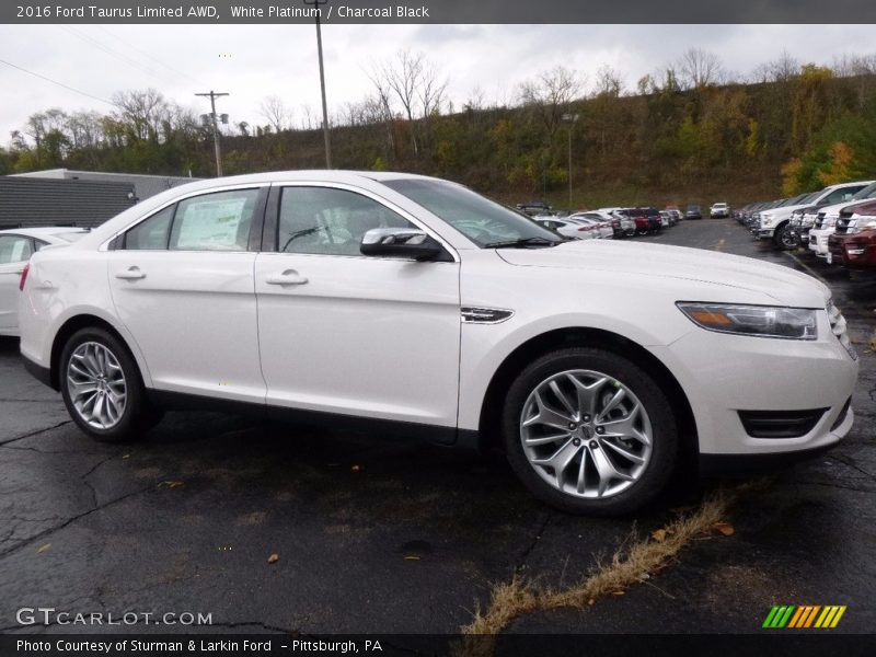 White Platinum / Charcoal Black 2016 Ford Taurus Limited AWD